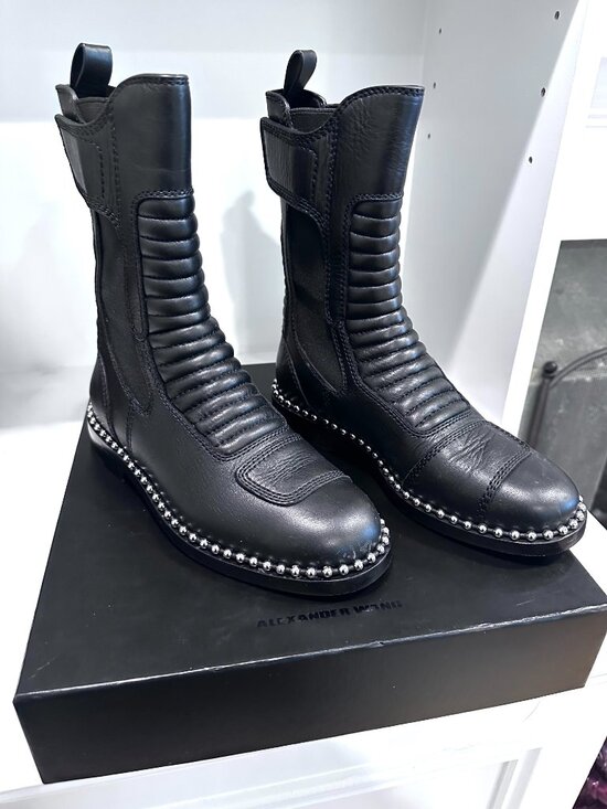 Alexander Wang Shoes - Brand New in Box Alexander Wang Black Leather Boots, Size 38